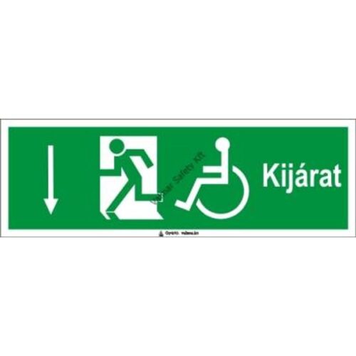 Kijárat le kerekesszékeseknek pvc 300x100mm