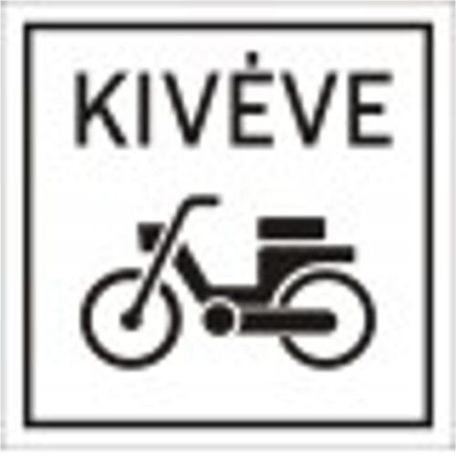 Kivéve segédmotoros kerékpár - HIP fényvisszaverős szendvicslemez 600 mm