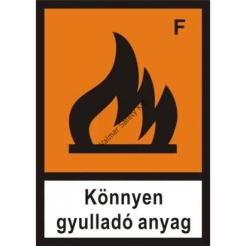 Könnyen gyulladó anyag pvc 300x200mm