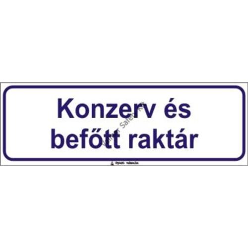 Konzerv és befott raktár pvc 300x100mm