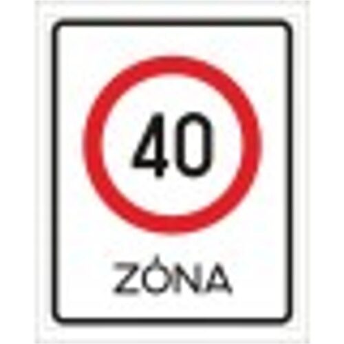 Korlátozott sebességű övezet (40) - HIP fényvisszaverős szendvicslemez 600 mm