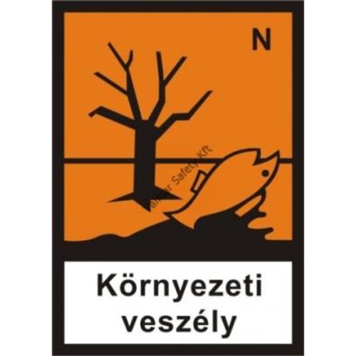 Környezeti veszély pvc 300x200mm
