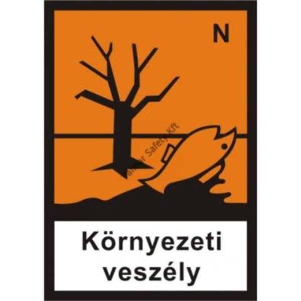 Környezeti veszély pvc 300x200mm