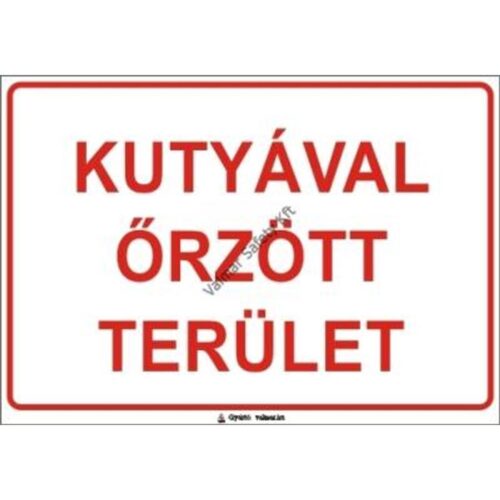 Kutyával orzött terület pvc 400x250mm