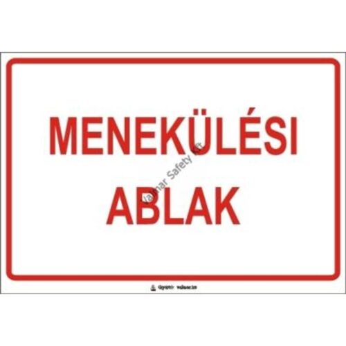 Menekülési ablak pvc 175x250mm