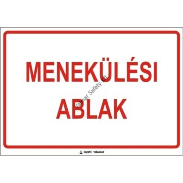 Menekülési ablak pvc 175x250mm
