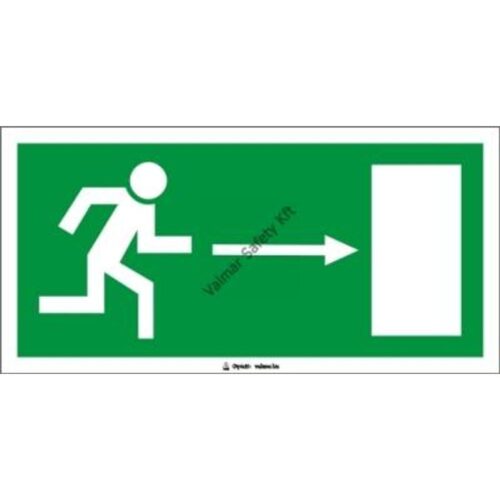 Menekülési út jobbra(utánvilágító) pvc 300x150mm