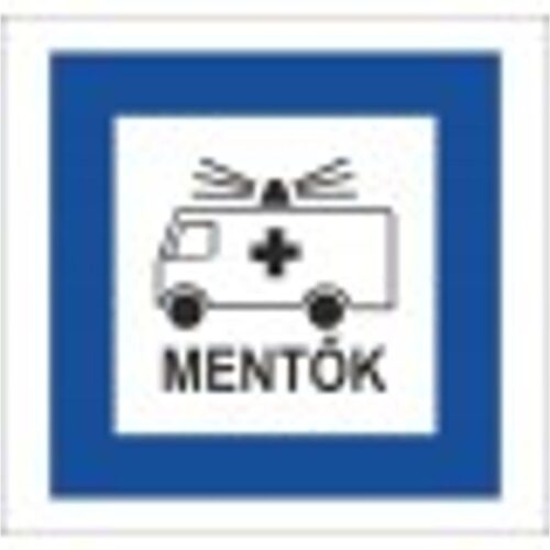 Mentők (képpel) - HIP fényvisszaverős szendvicslemez 600 mm