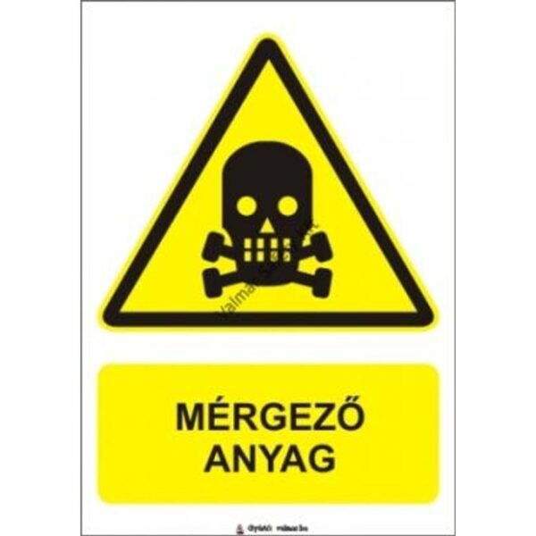 Mérgezo anyag(T) pvc 175x250mm