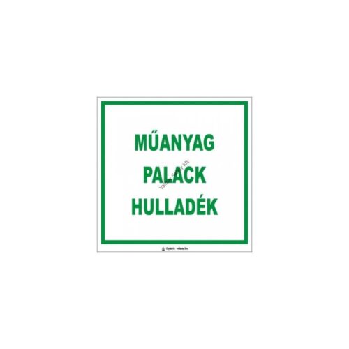 Muanyag palack hulladék pvc 200x200mm