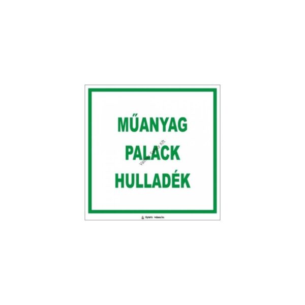 Muanyag palack hulladék pvc 200x200mm