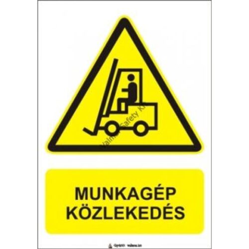 Munkagép közlekedés pvc 175x250mm