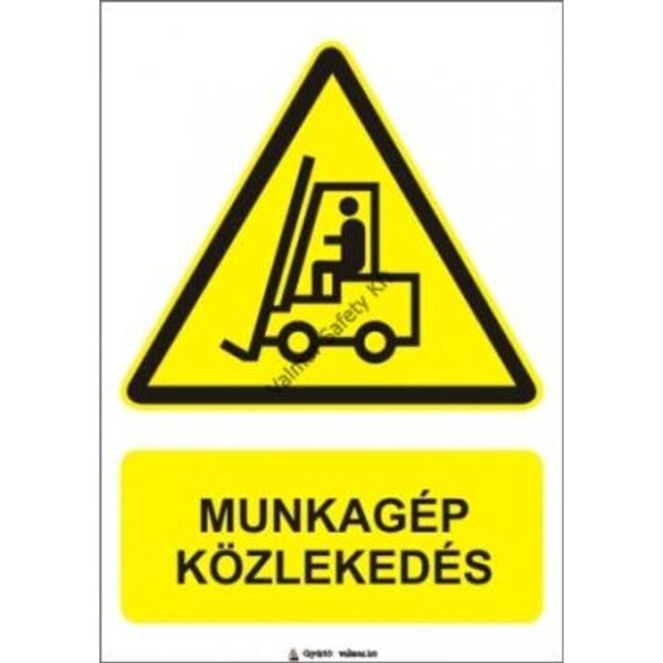 Munkagép közlekedés pvc 175x250mm