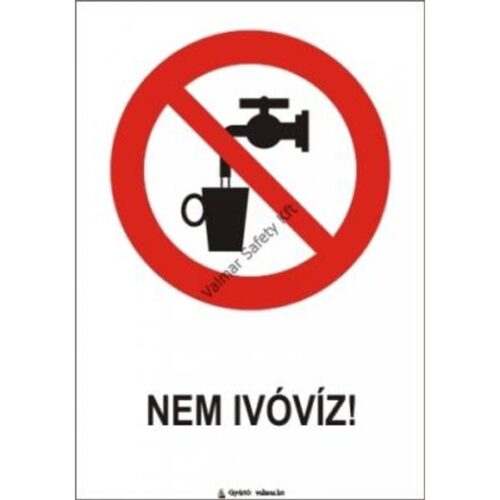 Nem ivóvíz pvc 175x250mm