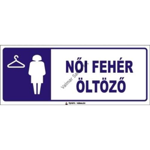 Noi fehér öltözo pvc 250x100mm