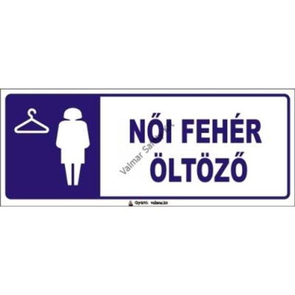 Noi fehér öltözo pvc 250x100mm