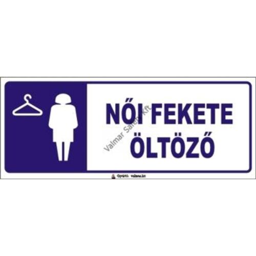 Noi fekete öltözo pvc 250x100mm