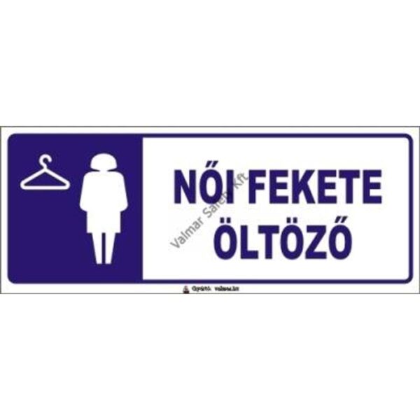 Noi fekete öltözo pvc 250x100mm