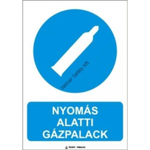 Nyomás alatti gázpalack pvc 175x250mm