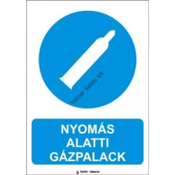 Nyomás alatti gázpalack pvc 175x250mm
