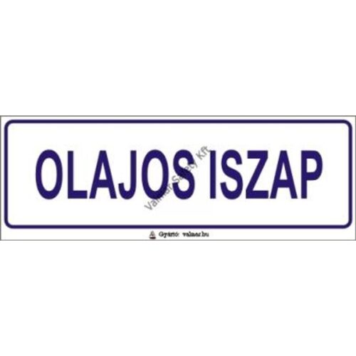 Olajos iszap pvc 200x70mm