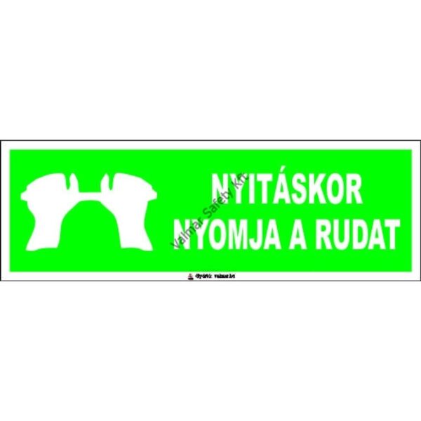 Pánikzár (utánvilágító) öntapadós matrica 300x100 mm