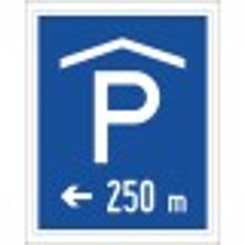 Parkolóház előjelzése - HIP fényvisszaverős szendvicslemez 600 mm