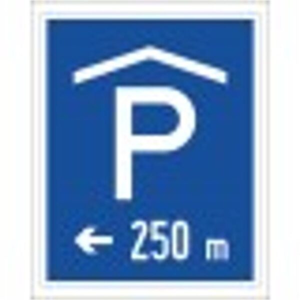 Parkolóház előjelzése - HIP fényvisszaverős szendvicslemez 600 mm
