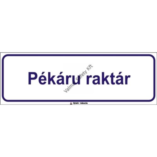 Pékáru raktár pvc 300x100mm