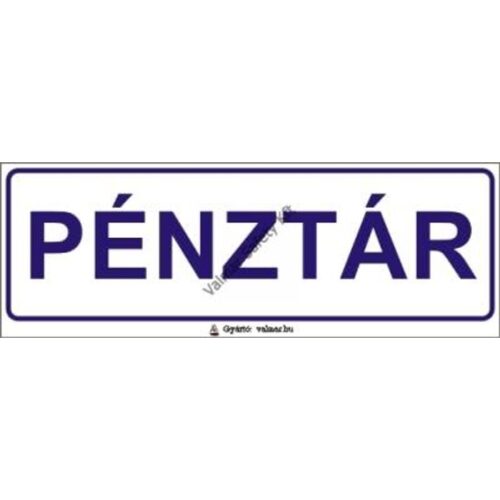 Pénztár pvc 200x70mm