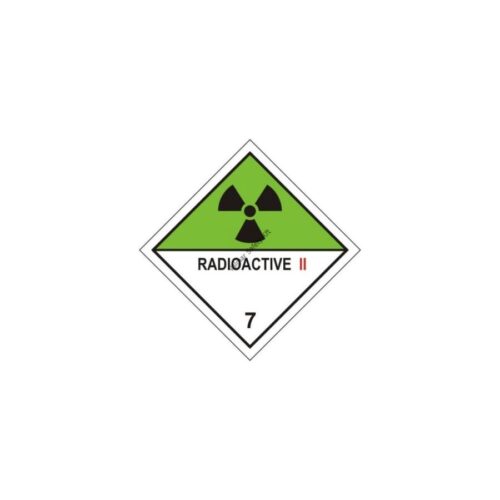 Radioaktív anyag   II kategória pvc 300x300mm