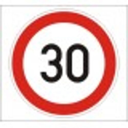 Sebességkorlátozás 30 km/h - HIP fényvisszaverős szendvicslemez 600 mm