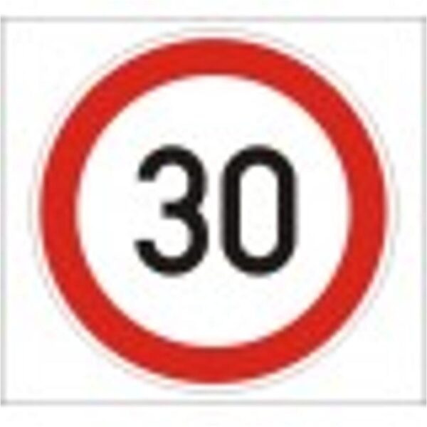 Sebességkorlátozás 30 km/h - HIP fényvisszaverős szendvicslemez 600 mm