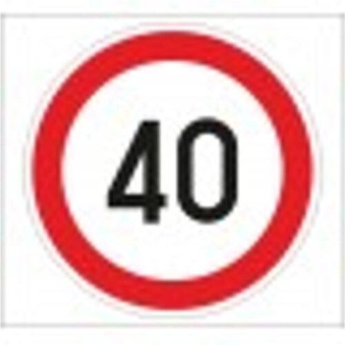 Sebességkorlátozás 40 km/h - HIP fényvisszaverős szendvicslemez 600 mm