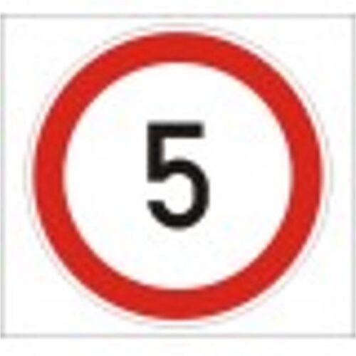 Sebességkorlátozás 5 km/h - HIP fényvisszaverős szendvicslemez 600 mm