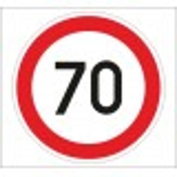 Sebességkorlátozás 70 km/h - HIP fényvisszaverős szendvicslemez 600 mm
