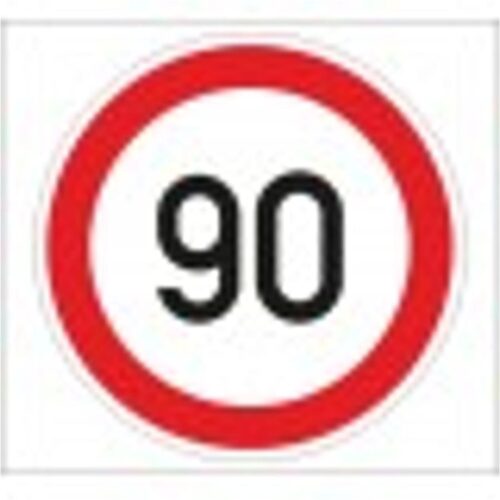 Sebességkorlátozás 90 km/h - HIP fényvisszaverős szendvicslemez 600 mm