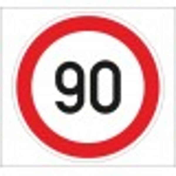 Sebességkorlátozás 90 km/h - HIP fényvisszaverős szendvicslemez 600 mm