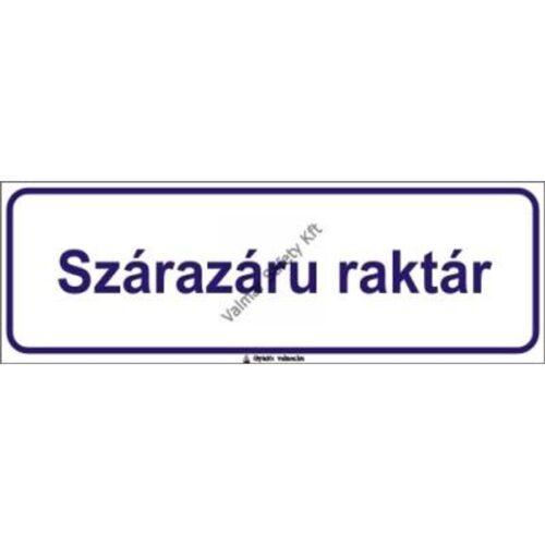Szárazáru raktár pvc 300x100mm