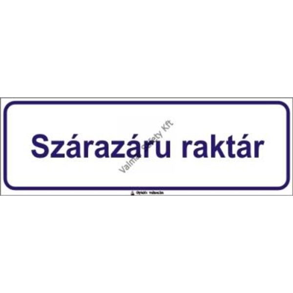 Szárazáru raktár pvc 300x100mm