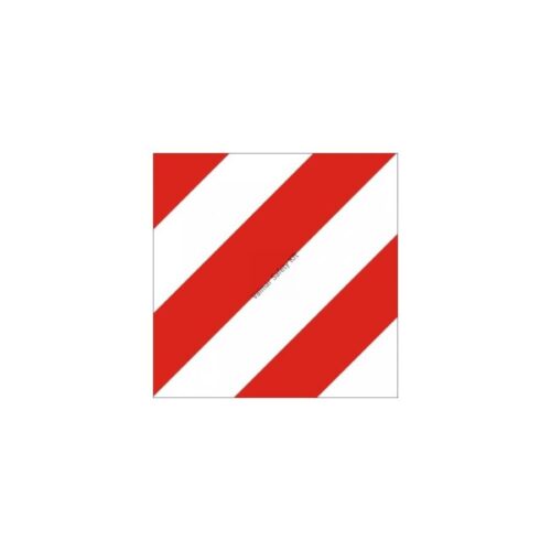 Széljelzo tábla  fényvisszaveros pvc 450x450mm