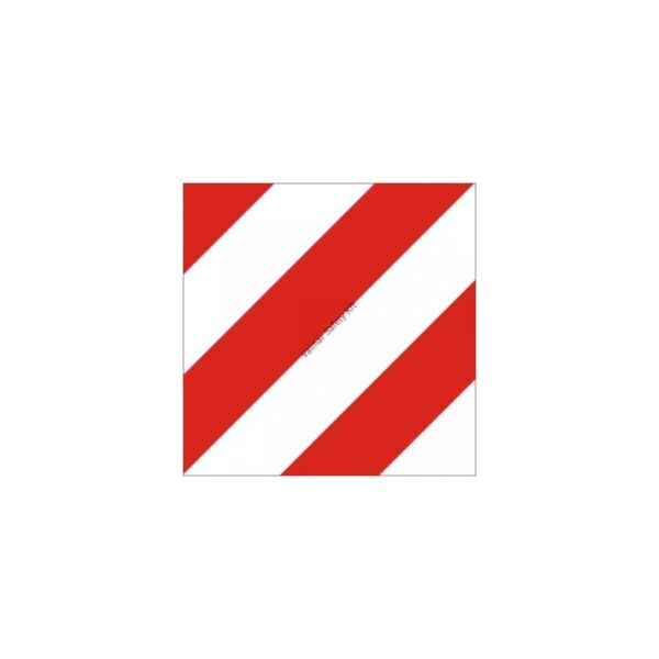 Széljelzo tábla  fényvisszaveros pvc 450x450mm