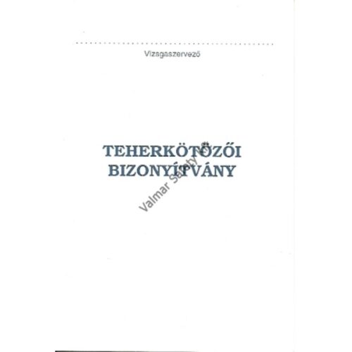 Teherkötözői bizonyítvány