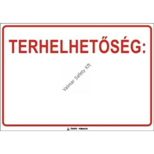 Terhelhetoség pvc 400x250mm
