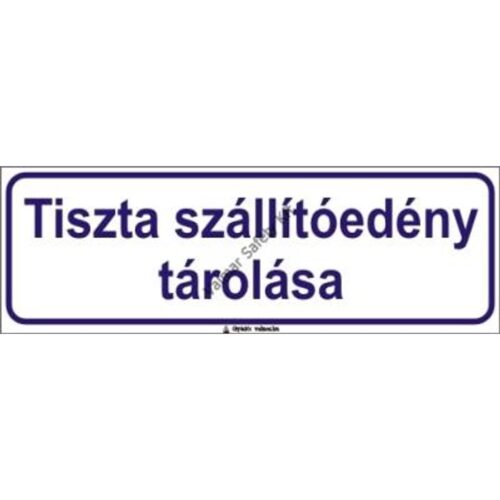 Tiszta szállítóedény tárolás pvc 300x100mm