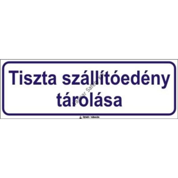 Tiszta szállítóedény tárolás pvc 300x100mm