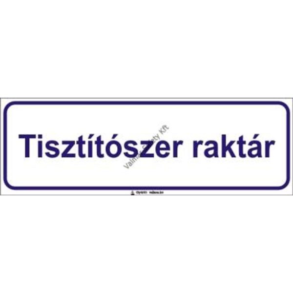 Tisztítószer raktár pvc 300x100mm