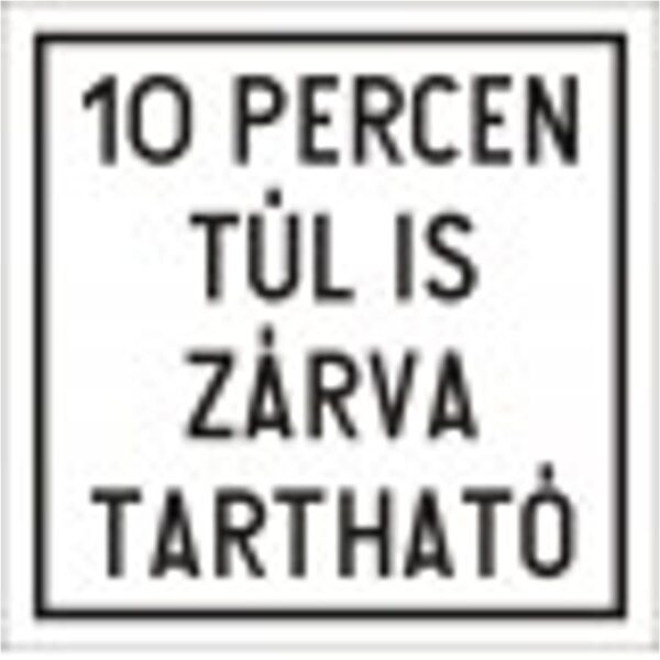 Tíz percen túl is zárva tartható sorompó - HIP fényvisszaverős szendvicslemez 600 mm