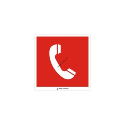 Tuzbejelento telefon(utánvilágító) pvc 160x160mm
