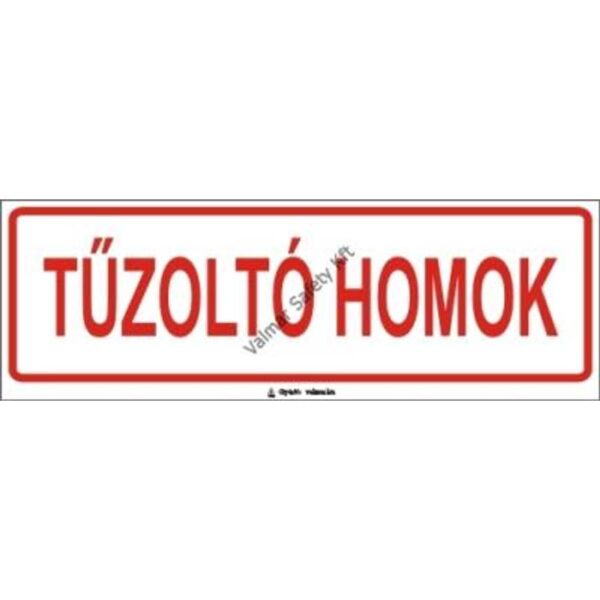 Tuzoltó homok pvc 300x100mm
